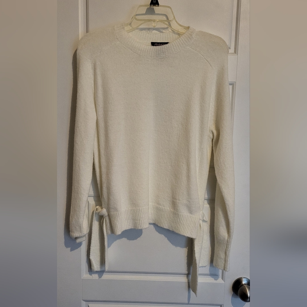 Hooked Up by IOT Cream Sweater with Side Ties